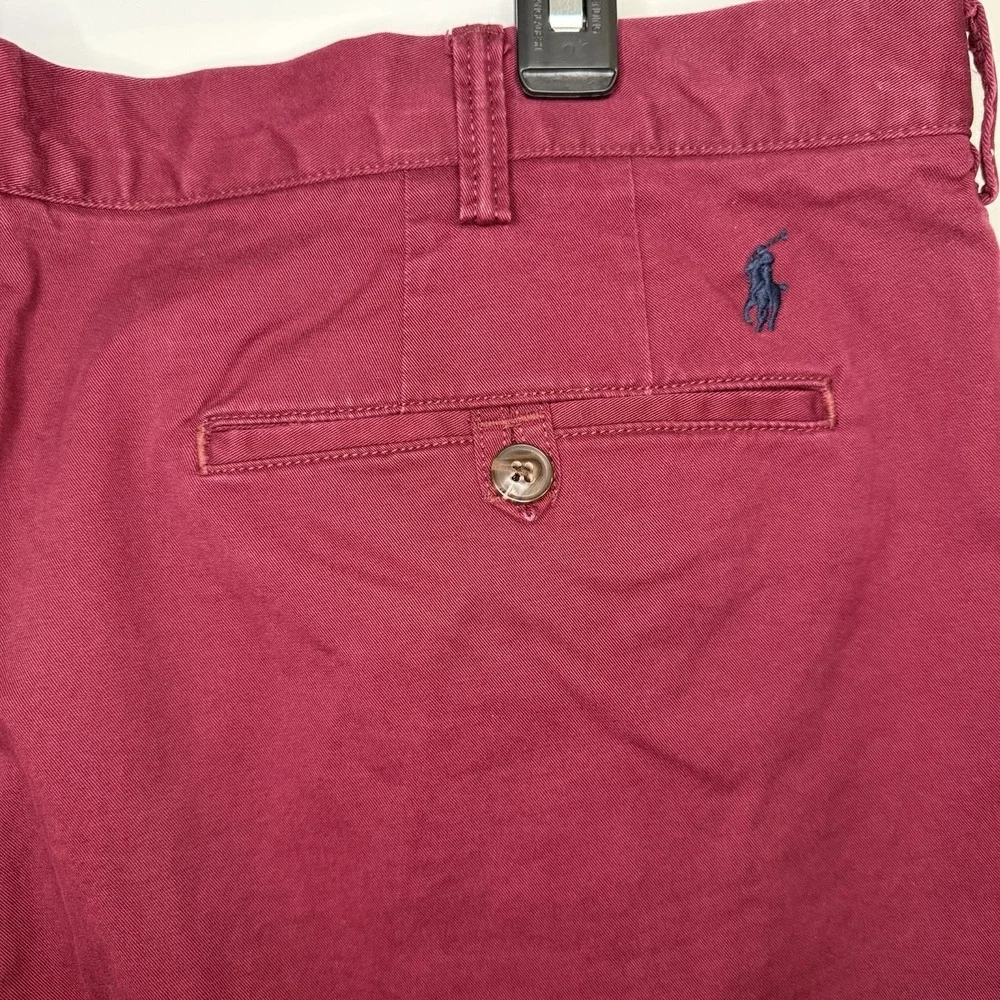 Polo Ralph Lauren Men's Shorts Size 40 Burgundy Casual Chino Twill Preppy Shorts